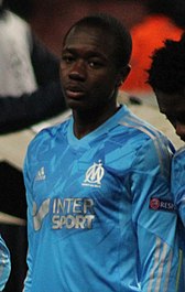 French midfielder Giannelli Imbula, wearing the kit of his former club Olympique de Marseille.
