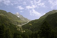 Argentière-glaciären nära Argentière i Chamonixdalen