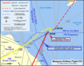 Air traffic control sectors where Flight 370 disappeared from secondary radar (English)/Sektor kawalan trafik udara di mana Penerbangan 370 hilang dari radar sekunder (Bahasa Inggeris)/370航班从二次雷达上消失时所在的空管区域(英文)/370航班從二次雷達上消失時所在的空管區域(英文)