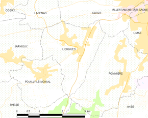 Poziția localității Liergues