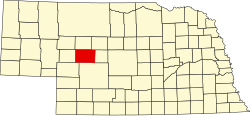 Karte von McPherson County innerhalb von Nebraska