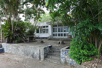 Gordon Hard building - with signage still in situ - as seen from Cafeteria New Beach.