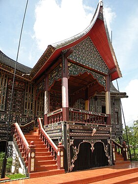 Balcony of Rumah Gadang, West Sumatra, Indonesia