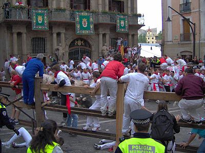 Encierro at Plaza del Ayuntamiento