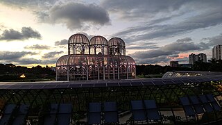 Curitiba at dusk, Brazil