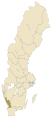 English: Location of the Swedish province of Halland Svenska: Det svenska landskapet Hallands läge