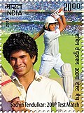 Indian stamp honouring Sachin Tendulkar