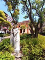 Public library Gabriel y Galán in Salamanca with statue of La Montaraza