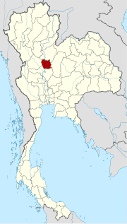 Karte von Thailand mit der Provinz Phichit hervorgehoben