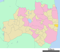 Location of Tomioka in Fukushima Prefecture