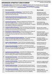 (Ingelesez) One-page overview of the first version of the Wikimedia 2030 movement strategy recommendations (pdf, 1 orr.)