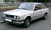 1985–1987 BMW E30/2. In 1985, the E30 received an aerodynamically improved front bumper that extends further downward.