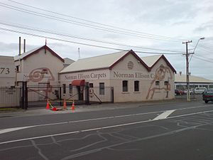 A carpet factory in the south of the suburb