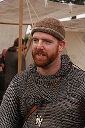 A Viking re-enactor at the Battle of Stamford Bridge.