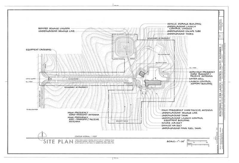 File:Minuteman III ICBM Launch Control Facility November-1, 1.5 miles North of New Raymer and State Highway 14, New Raymer, Weld County, CO HAER COLO,62-NERAY.V,1- (sheet 2 of 4).png