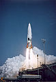 The launch of a U.S. Air Force Atlas missle, test number 449, takes place from the Air Force Missle Test Center.