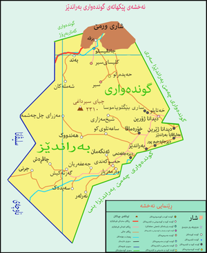 نەخشەی پێکھاتەی نەتەوەیی گوندەواری بەراندێز