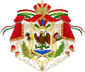 Escudu d'armes y sellu del Primer Imperiu según decretu del 7 de xineru de 1822 (1821–1823).[22]