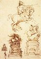Esbossos per a un monument eqüestre, Leonardo da Vinci 1508-10