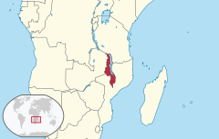 Lago Malawi al este de África.