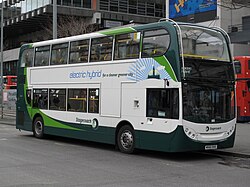 Stagecoach Manchester hybrid bus.