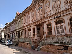 Une rangée de havelis à Sidhpur, un important centre communautaire des Bohras, une communauté gujaratie chiite.