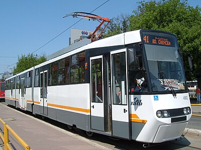 Low-floor tram on route 41