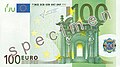 Billete de 100 euros de 2002.