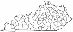 Location of Russell, Kentucky