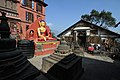 Le bouddha Akshobhya au temple Shantipur à Swayambunath.