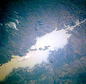 Satellitenbild des Stausees