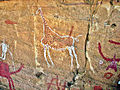 Image 42Prehistoric Libyan rock paintings in Tadrart Acacus reveal a Sahara once lush in vegetation and wildlife. (from History of Libya)