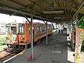 The Tsugaru Railway Line platform in August 2010