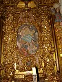 Gilded woodcarving; altarpiece in the hermitage of Castilviejo (Medina de Rioseco in Valladolid, Spain)