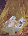 Jean-Honoré Fragonard, Dekle s psičkom, 1770-1775