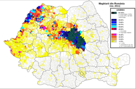 Răspândirea maghiarilor în România