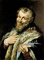 Democritus, Gemälde von Agostino Carracci (1557-1602)