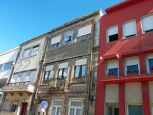 Two types of Azulejo façade and a top panel