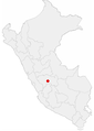 Location of Huancayo in Peru.