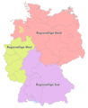 Las Regionalligen de 2008 a 2012.