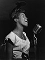 Sarah Vaughan performing in 1946