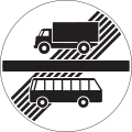 2.56.1 End of part prohibition e.g. for lorries or buses (on lanes)