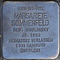 Hagenow Stolperstein Bahnhofstraße 4 Sommerfeld, Margarete