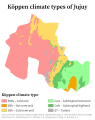 Köppen climate map of Jujuy