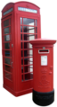 Image 17The red telephone box and Royal Mail red post box appear throughout the UK. (from Culture of the United Kingdom)