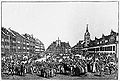 Leipzig Marktplatz Messe um 1800