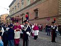 L'icona raffigurante la Madonna viene riportata nel Santuario di San Luca durante la processione del 2016 (a sinistra dell'immagine si può notare l'arcivescovo di Bologna Matteo Maria Zuppi)