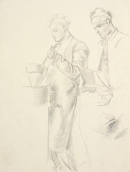 File:Study for 'sergeants Receiving Kitchen Range Instruction' (ld1170) Art.IWMARTLD1174.jpg