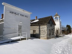 Mayville Town Hall, Flatten-Swenson Pioneer Home, and Presbyterian Church of Sheldon.jpg