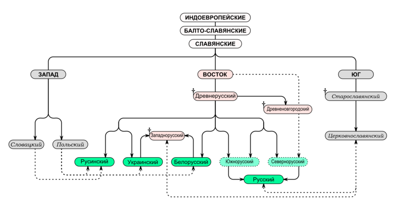 File:East Slavic Languages Tree ru.png